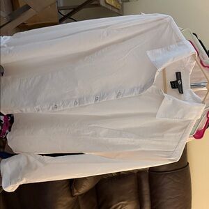 Ashley Stewart White Button-Down Shirt